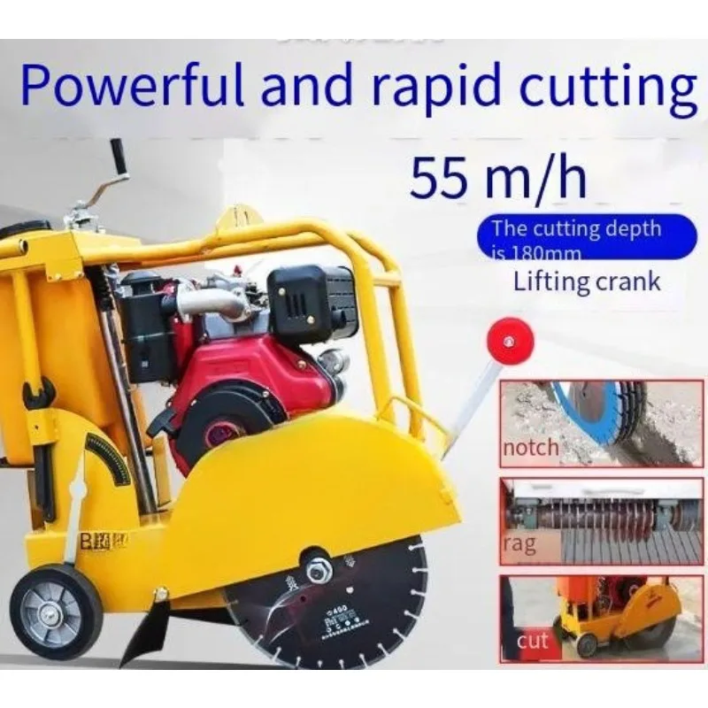 

【Brand new】Concrete Road Cutter Heavy Duty Pavement Saw For Highway Cement Joint Cutting Grooving Machine Electric Start