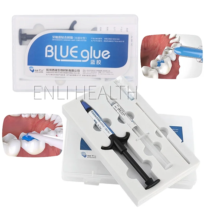 

Стоматологический синий клей, ортодонтический клей, набор, эмалированная смола, клей, кислотный Etchant Light Cure, высококачественный ортодонтический материал