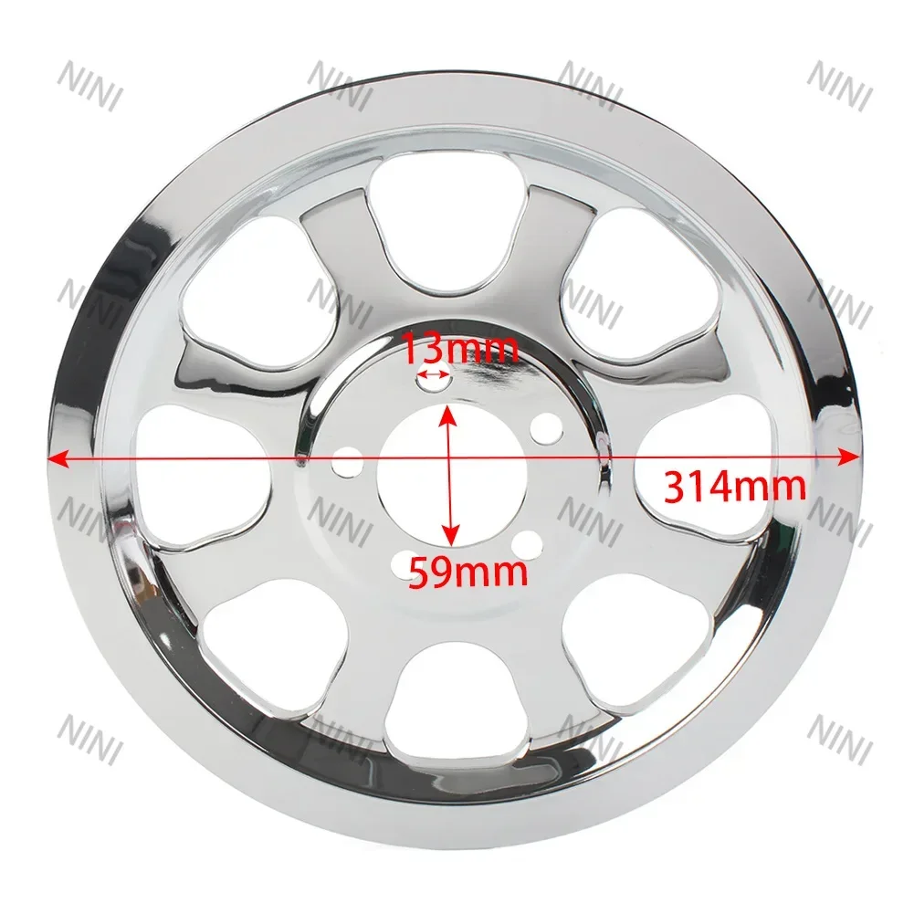

Motorcycle For Harley Davidson FXST FLST 2000 2001 2002 2003 2004 2005 2006 Chrome Steel Outer Pulley Cover 70 Tooth