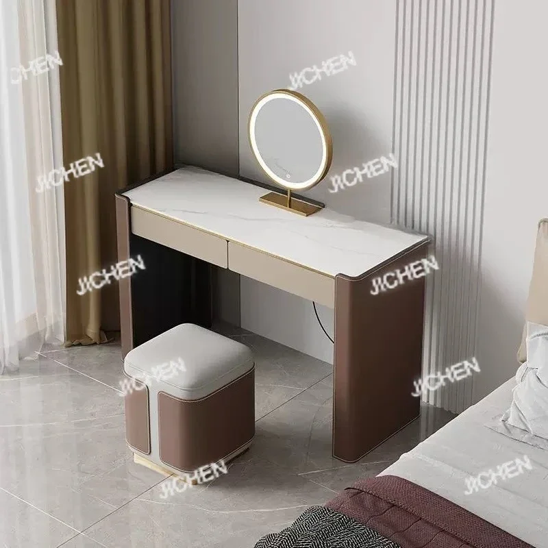 

JCNew small apartment bedroom makeup table Italian minimalist makeup table light luxury dressing table