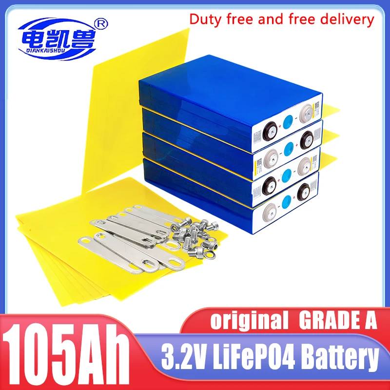 3,2v 105ah 1-32pcs lifepo4 Batterie Lithium eisen phosphat Batterie DIY RV Boot Home Energy Storag Zelle cn Lager schnelle Lief