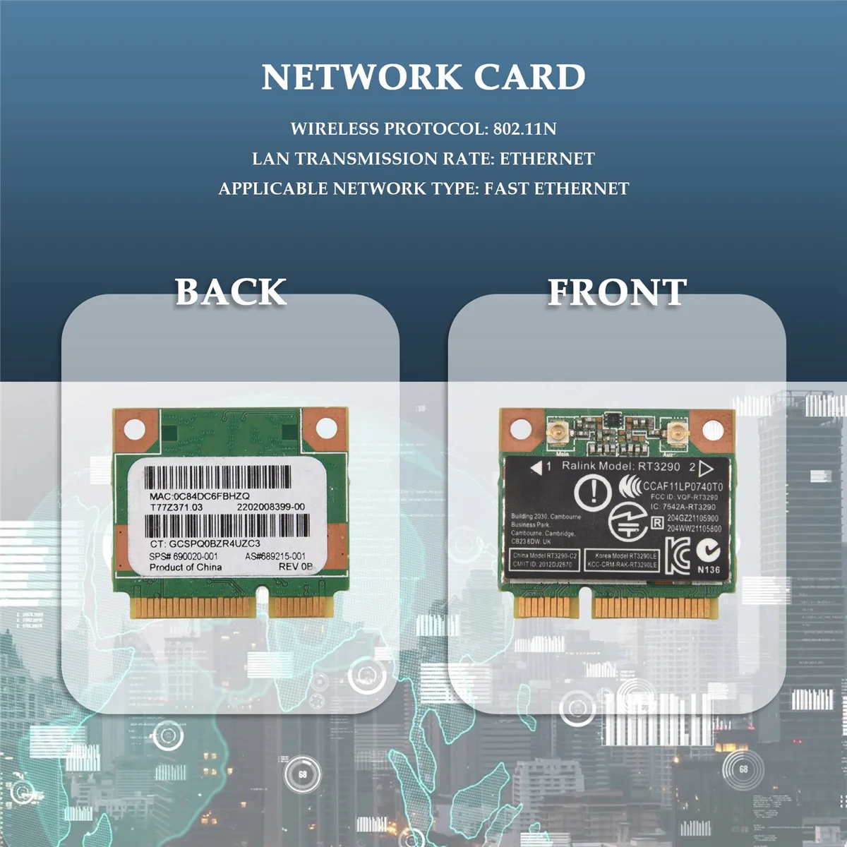 بطاقة نصف صغيرة pci-e لأحصنة CQ58 ، Ghz ، RT3290 ، G/N ، لاسلكية ، واي فاي ، بلوتوث ، BT ، مناسبة لأحصنة CQ58 ، M4 ، M6 ، S ، DV4