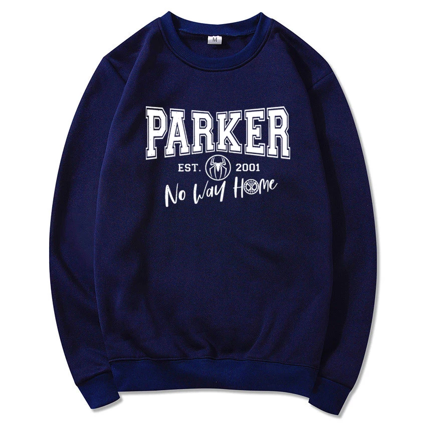 No Way Home Superhero Sweatshirt Parker Est 2001 Stark Industries Peter Parker Hoodie Vintage Tom Holland Crewneck Sweatshirts