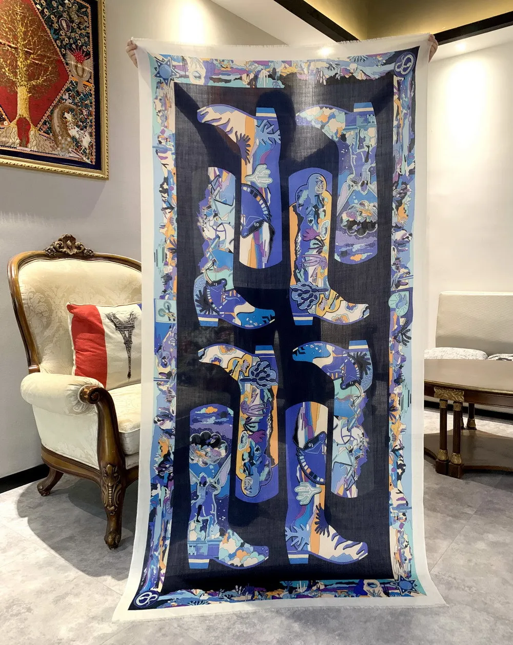 

Winter Long Cashmere Scarf For Women Luxury Cashmere Scarves Pashmina Shawl Winter Foulard Femme riding boots 200 100cm