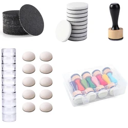 Mini Ink Blending Tools Round Domed Foams Sanding Disks Stackable Jars for DIY Paper Card Inking Stamping Applicators 2025 New