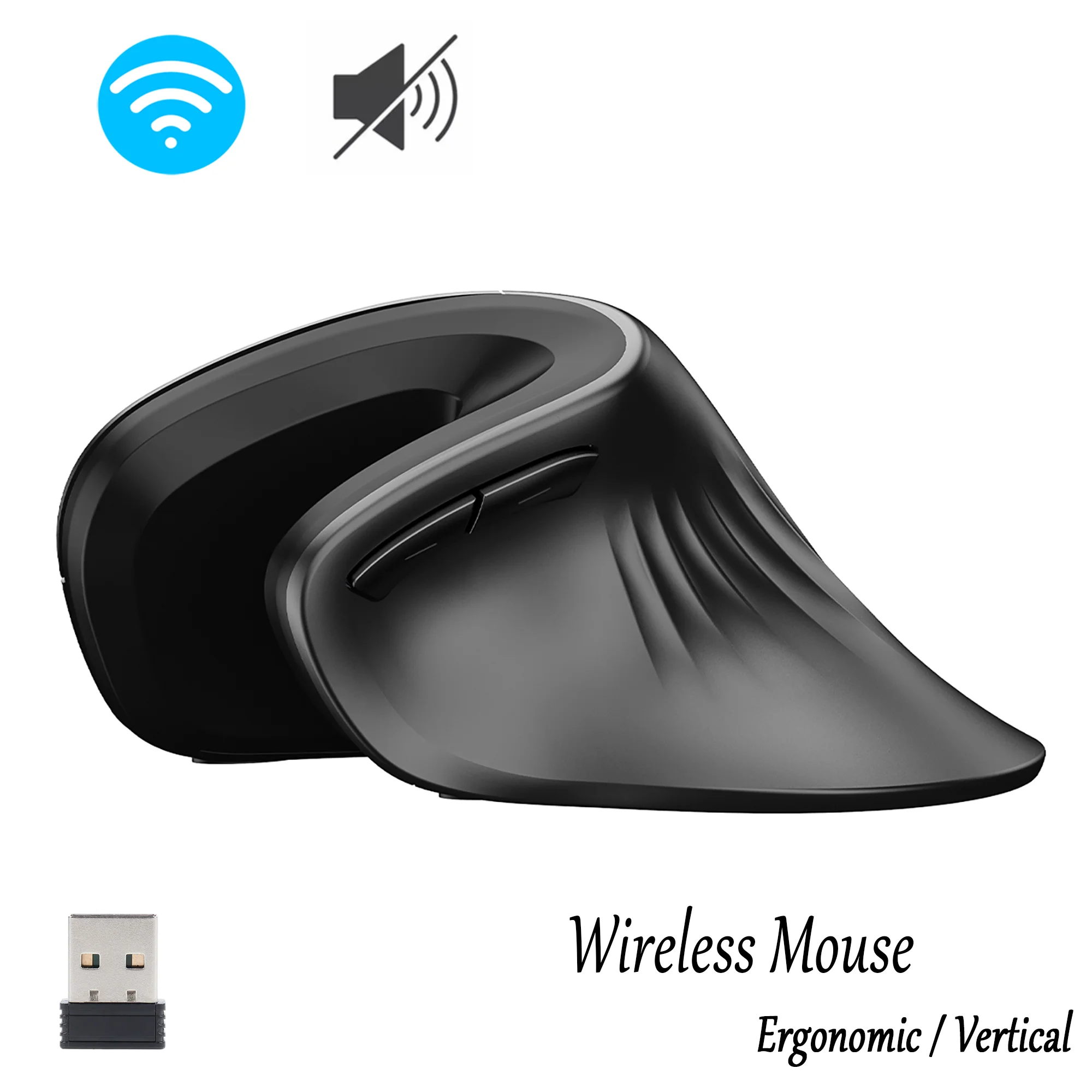 

Ergonomic Vertical Wireless Mouse USB Optical Comfortable Gaming Mice Rechargeable Silent Office Mouse For Computer Laptop PC