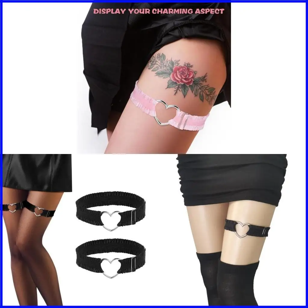 

Versatile Lace Ruched Thigh Garter for Cosplay and Music Festivals Photo Props