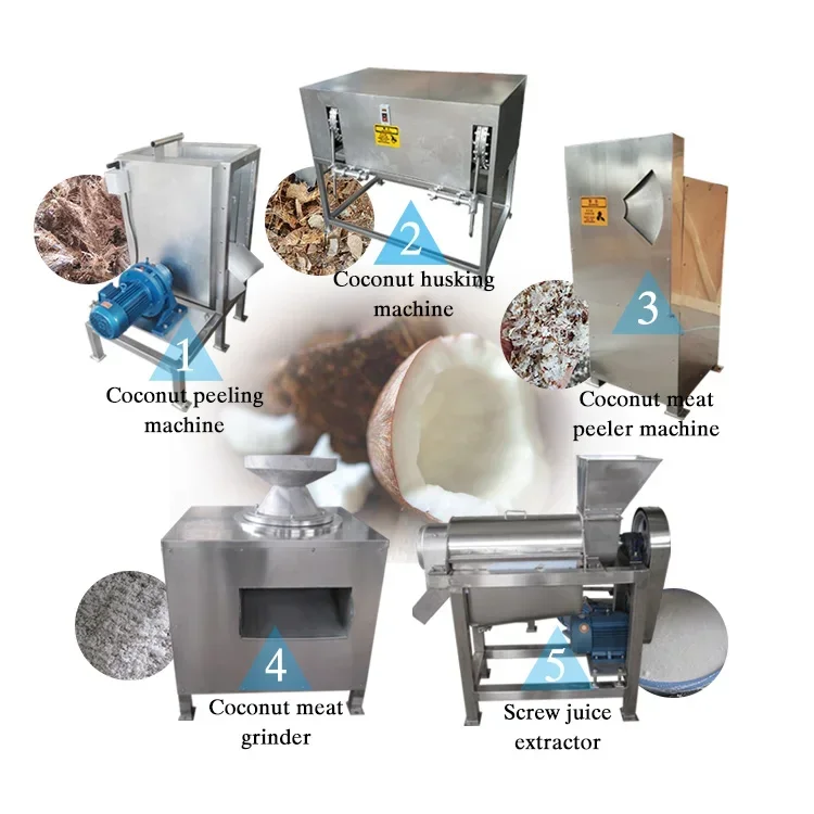 Professional Provider Coconut Shell Husk Peeling Coconut Scraping Machine