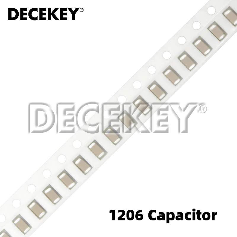 100 pièces 1206 SMD puce condensateur céramique multicouche 0.5pF-100uF 10pF 100pF 1nF 10nF 15nF 100nF 0.1uF 1uF 2.2uF 4.7uF 10uF 47uF