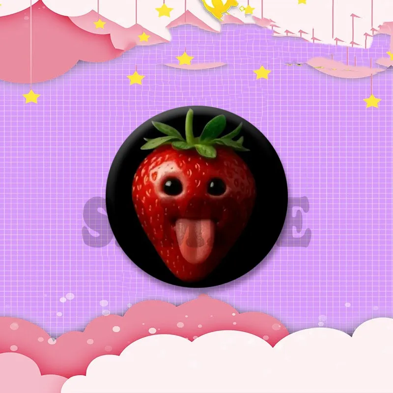 Niedliche Lustige Obst-Querschnitt-Brosche Erdbeere Tomate Cartoon-Anstecknadel Taschen- und Schuh-Ornamente Handgemachter Schmuck Accessoires Geschenk – Detail 8