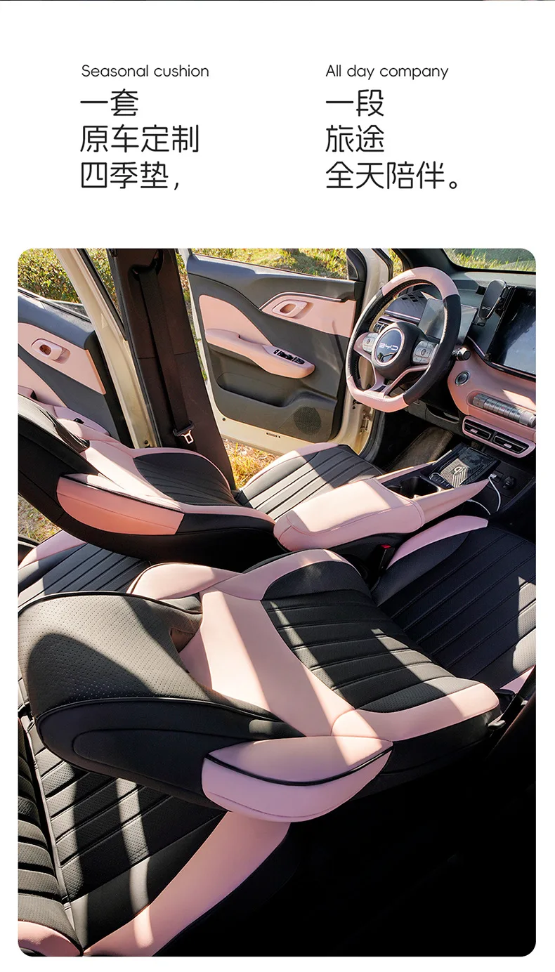 For BYD Dolphin Mini Seagulls EV 2024 2023 2025 2026 Car Seat Covers, Full Covered with Front and Rear Full Set Seat Cushions