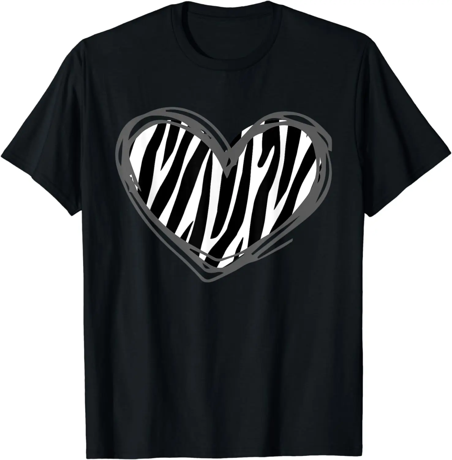 Heart Zebra Print for Zebra Lover T-Shirt