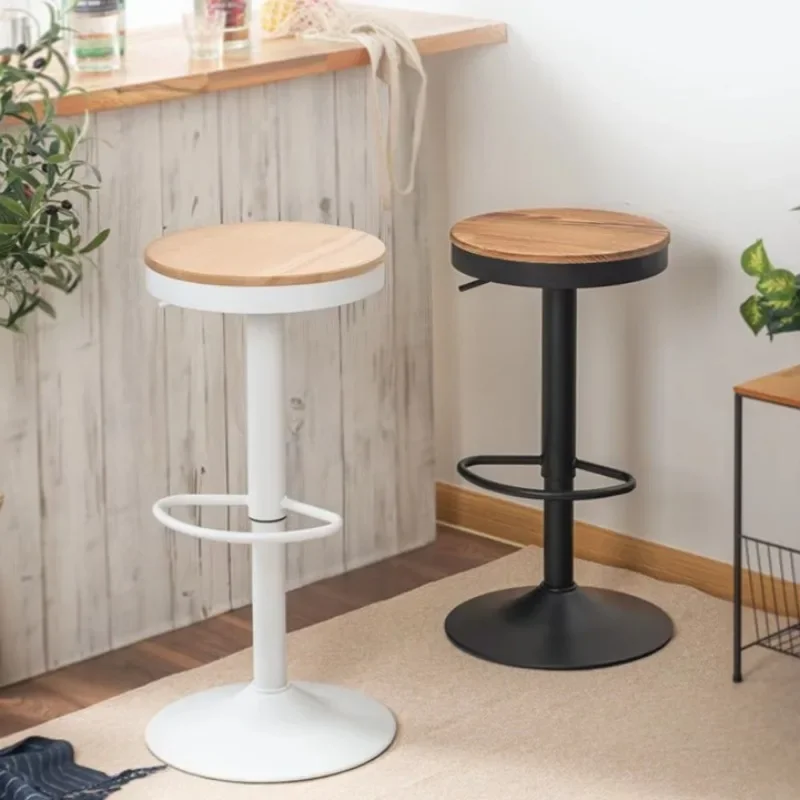 

Library Industrial Bar Stools Counter Relaxing Creative Personalized Bar Chairs Round Cute Restaurante Muebles Home Decoration