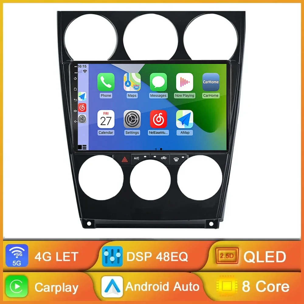 

4G 8 Core Android 13.0 2 DIN Auto Radio for Mazda 6 2004 2005 -2015 Carplay Car Multimedia 2din dvd autoradio GPS Vidio Player