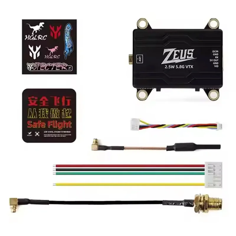HGLRC Zeus 2.5W VTX 1.6W 350mW VTX 800mW VTX 40CH VTX 5.8G 2.4G الارسال المدمج في ميكروفون ل RC FPV سباق الطائرة بدون طيار