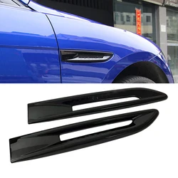 Car Styling Car Exterior Side Body Outlet Vent Cover Black Hood Decorative Side Air Flow Vent Cover For Jaguar F-PACE XE XFL XF