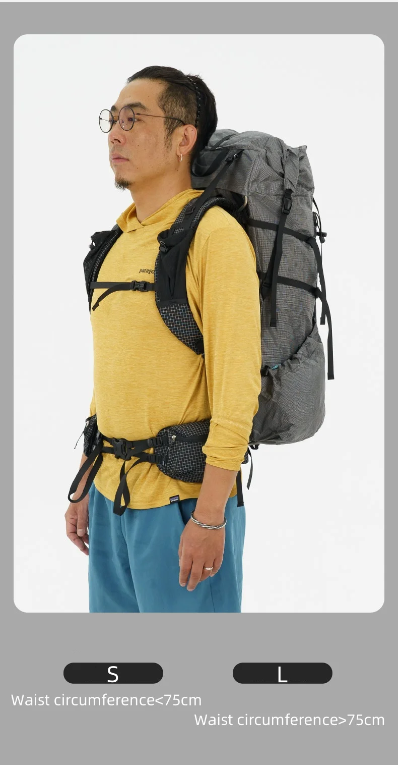 3F UL GEAR Yue 45+10L Rucksack Outdoor Camping Rahmentasche Ultraleichter verstellbarer Multifunktionsrucksack Wandern Bergsteigen – Detail 11