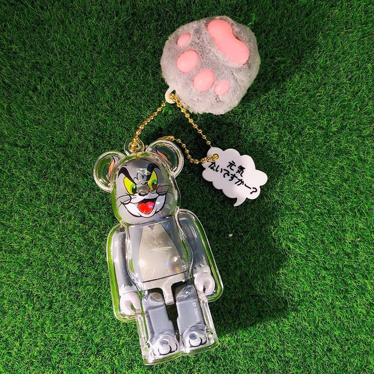 Suitable for bearbrick transparent protective case 100% acrylic keychain pendant (The minifigure is not included, the minifigure