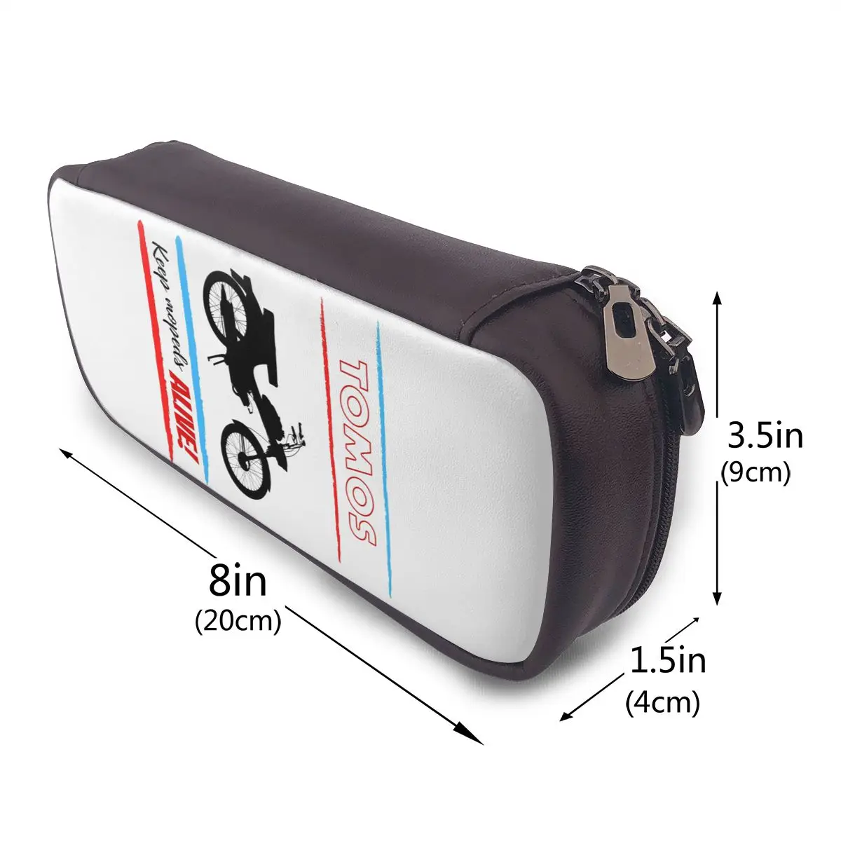 

Tomos мопед кожаный пенал пенал для хранения канцелярских принадлежностей большая вместительная коробка для ручек пенал для школьников