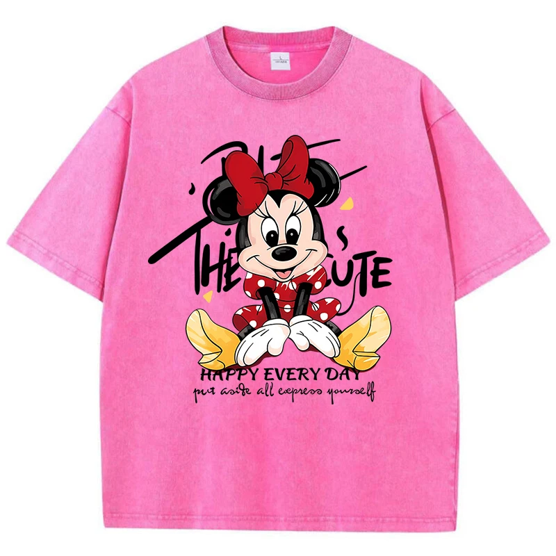 Disney minnie Egér Boldog Egy-egy Egynapi út T shirts Női Födémgerenda amerika retro Gyapot tees normcore Közeg strecth Episztola T Ing