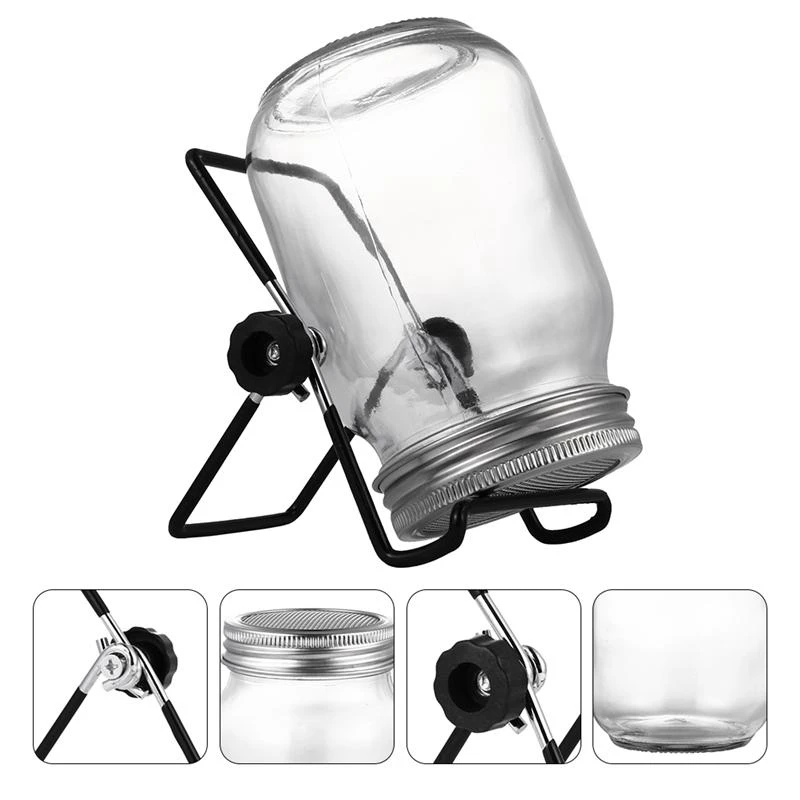 Imagem -04 - Glass Sprouting Jar Kit para Home Garden Brotos Kit Crescendo Bracket Tampa do Filtro Sementes Brotar Cozinha