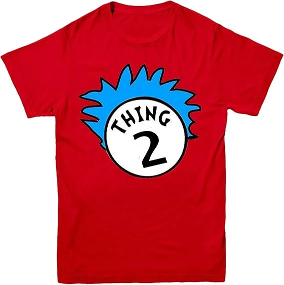 Dr Seuss Cat in The Hat Tshirts Thing 1–Thing 2 tshirt  crewneck short sleeve tshirt men/women tops