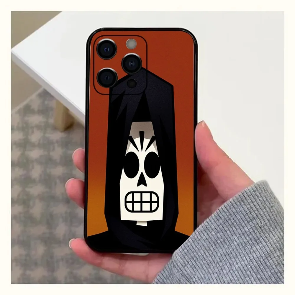 G-Grim Fandango Game Phone Case For Apple iPhone 15,14,13,12,11,Pro,X,XS,Max,XR,Plus,Mini Soft Black Cover