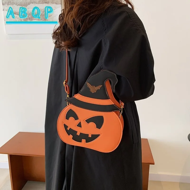 

Women's Shoulder Messenger Bag Halloween Funny New Pumpkin Bags Personalized Creative Tote Bag Large Capacity