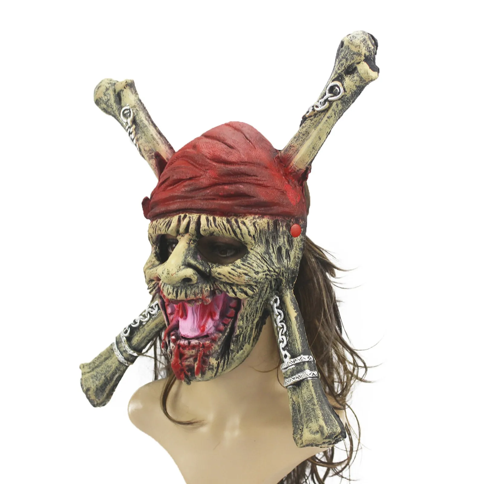 

1/4 PC Priate SkullMask Men Horror Costume Mask Full Face Mask Props A Nightmare On Elm Street Party Costume Props 2024