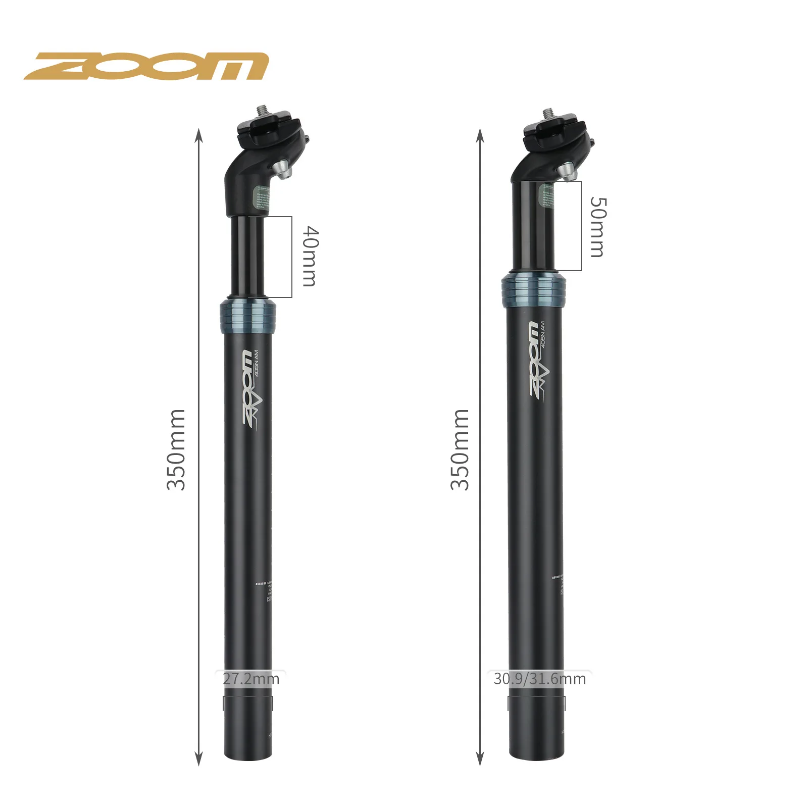 ZOOM Mountain Bike Damping Shock Seatpost 27.2/28.6/30.0/30.4/30.8/30.9/31.6/33.9mm Seat Tube MTB Suspension Absorber Seat Post