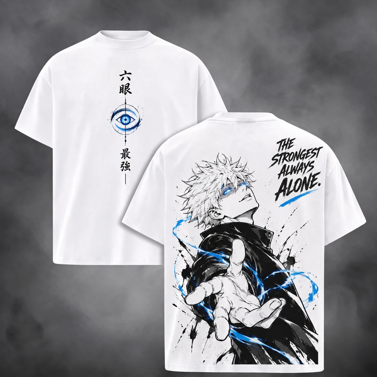 Anime Gojo Jujutsu Manga Limitless Tee Men's Women's White Retro Cool Graphic Art Print Oversized Short Sleeve Streetwear Top