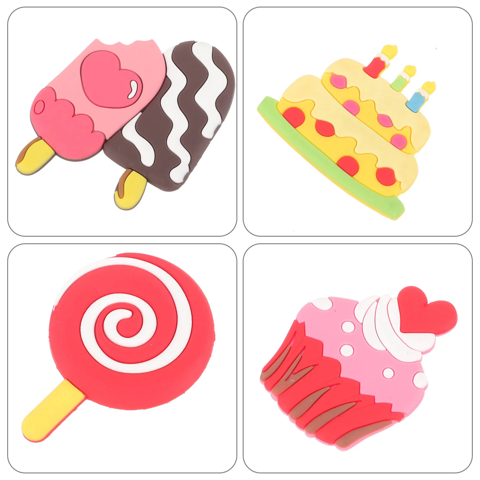 

10Pcs Cake Dessert Food Magnets Creative Kitchen Fridge Refrigerator Whiteboard Locker Decoration Cute Magnet Food Magnets
