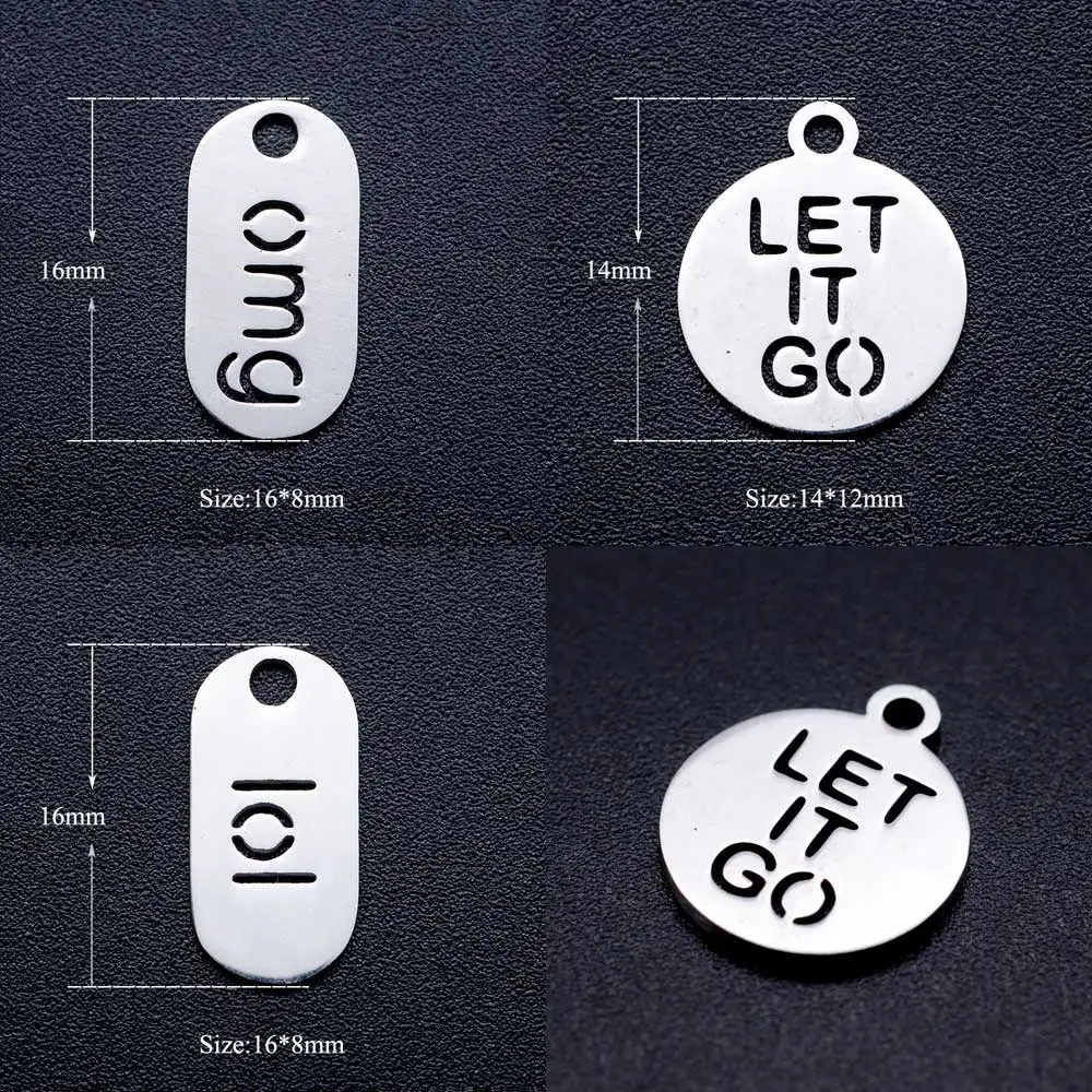 10pcs/lot 316 Stainless Steel Hollow Mountains Connector Charm Pendant Wholesale DIY for Necklace Bracelet