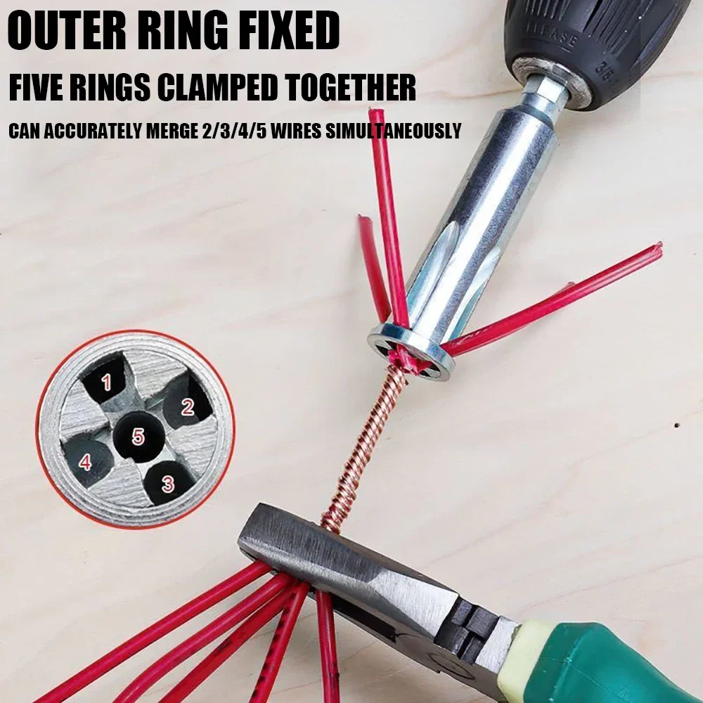 Twisted Wire Tool Automatic Stripper Cable Peeling Twisting Electrician Artifact Connector Twist Hand