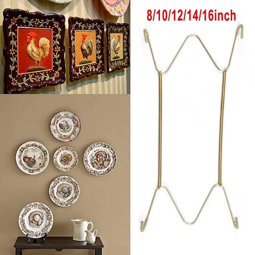 

5 Sizes Wall Display Plate Dish Hangers Holder & Racks W Type Invisible Spring Hanging Hook Plates Home Decorating Porch Decor