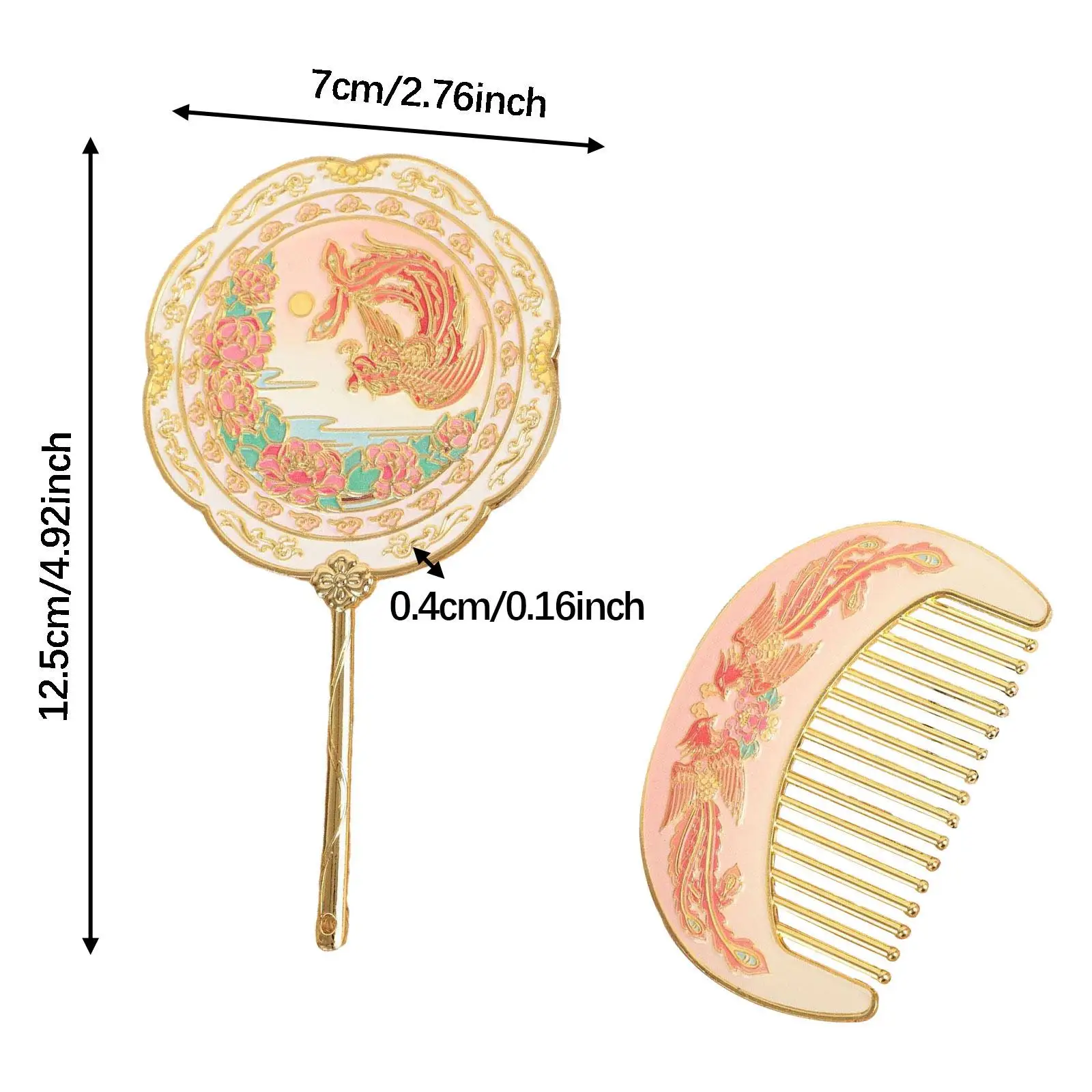 Ensemble de miroirs à main, miroir de maquillage Compact au Design rétro pour les vacances du nouvel an