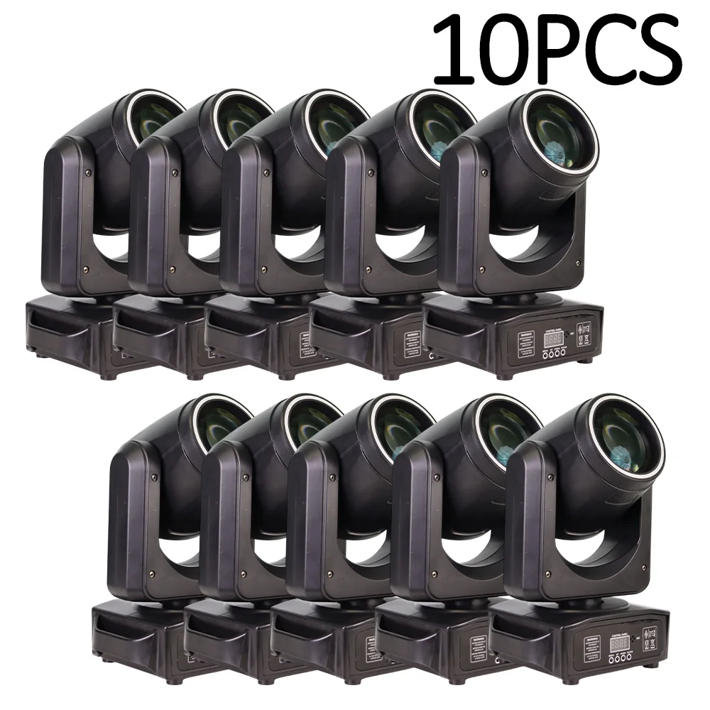 

10PCS LED 200W Moving Head With Ring RGB SMD 18Prisms Rainbow Effect Beam Gobo Party DJ Club Bar Wedding Stage Lighting DMX512