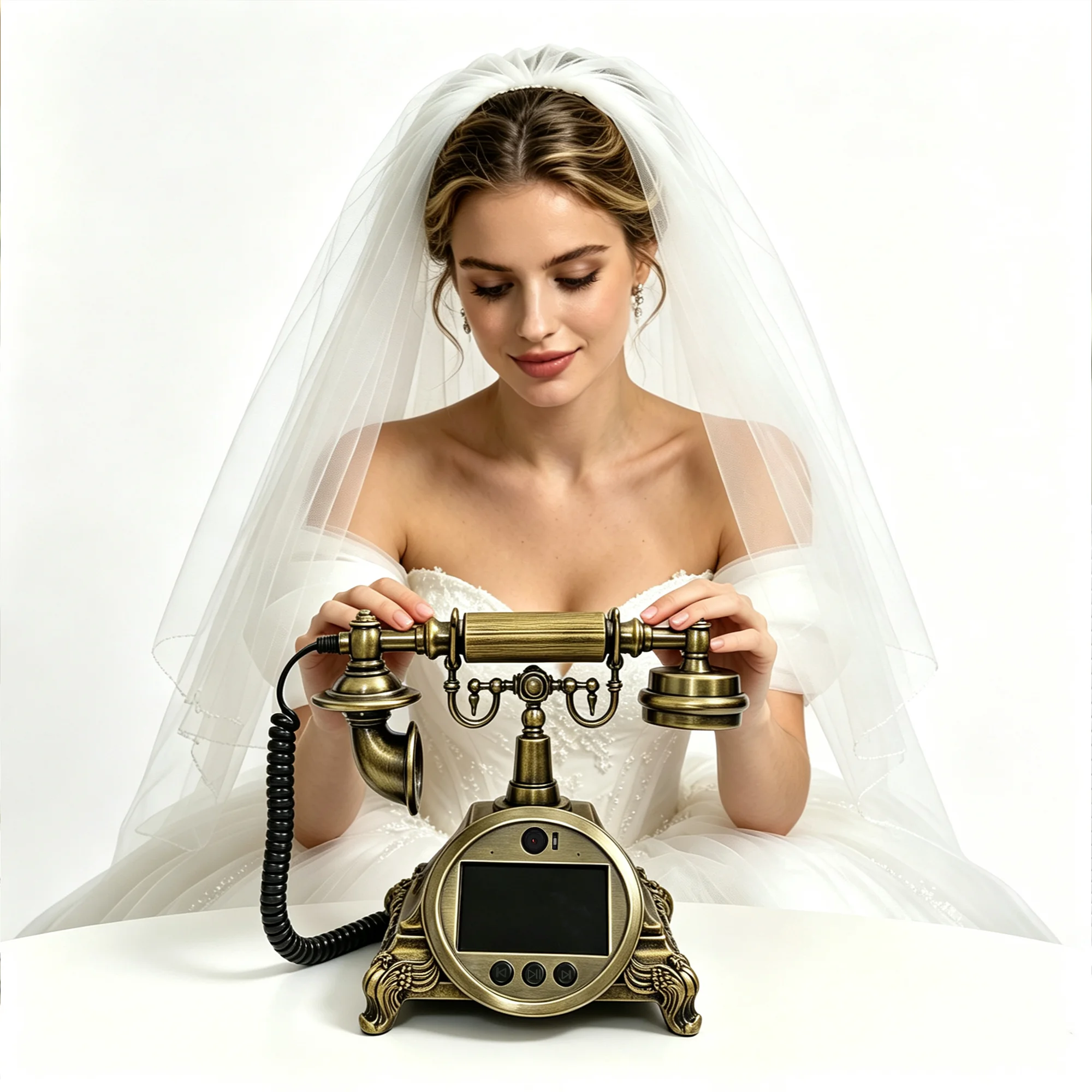 Video Guest Book Telephone Record Video Blessings from Guests For Wedding Birthday Party Messages Receptions with 2K Camera 64GB