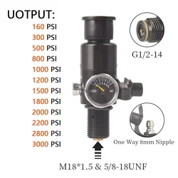 HPA 300bar 4500psi Gas Cylinder Refill Valvula Reguladora Output 800psi to 3000psi Air Tank Fittings Sodastream CO2 Accesories