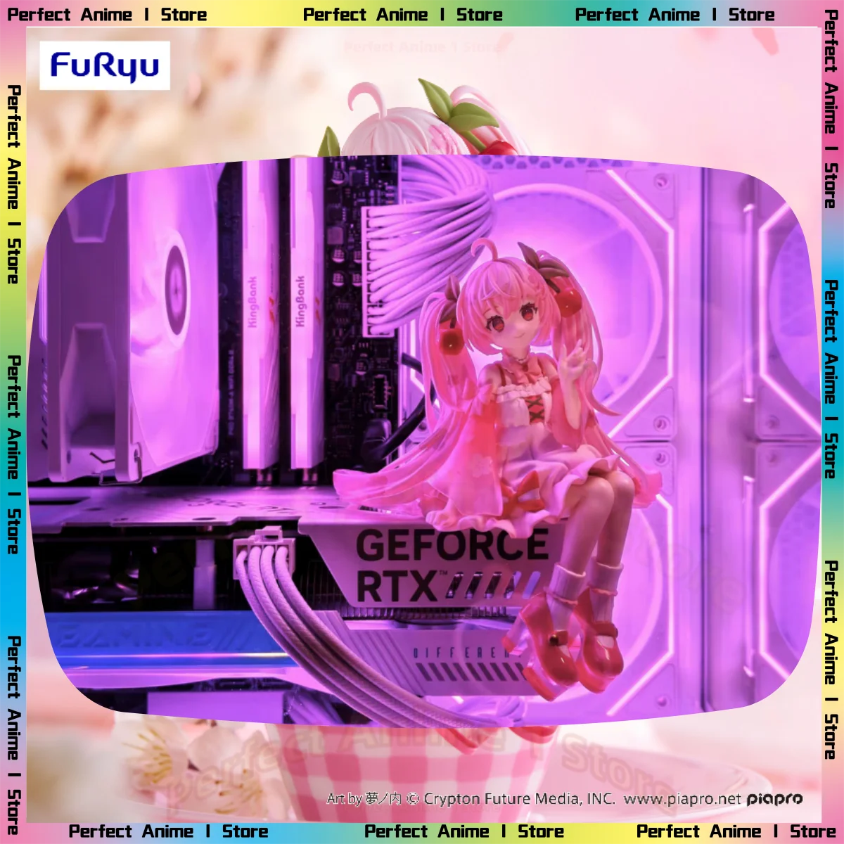 

【FuRyu】лапша быстрого приготовления Hatin Miku Sakura Hatsune 2025 с эксклюзивной папкой Tmall A5, специальная модель, подарочная коллекция