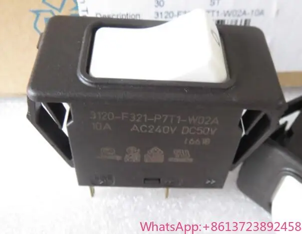 

3120-F321-P7T1-W02A 10A imported German power supply 4-pod ship type rocker circuit breaker switch