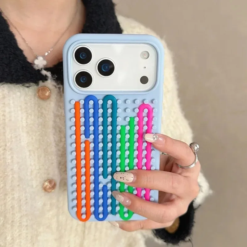 Cylindrical Labyrinth Decompression Puzzle Phone Case For Apple IPhone 17 16 15 14 13 18 Pro Max Jigsaw Puzzle DIY Silicone Case view 6