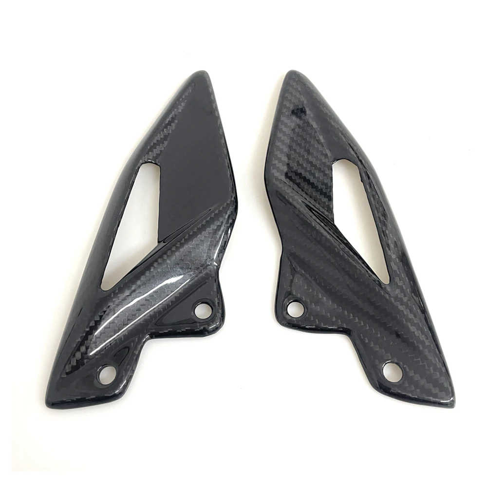Für Triumph Street Triple 660 765 R RS 2016-2021 2022 2023 2024 Carbon Fiber Motorrad Zubehör Ferse Schutz platten Fußstützen – Detail 3