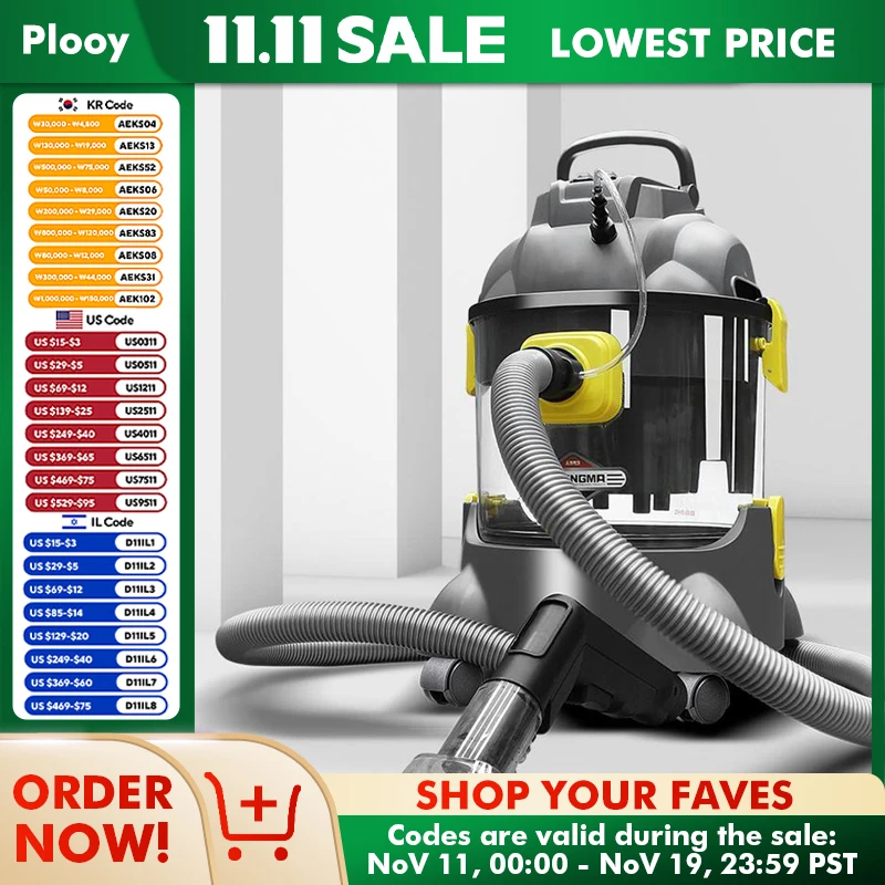 1400W Professional Portable Six Cleaning Function In One Curtain Carpet Sofa Car Interior Mattress Vacuum Steam Cleaner Machine