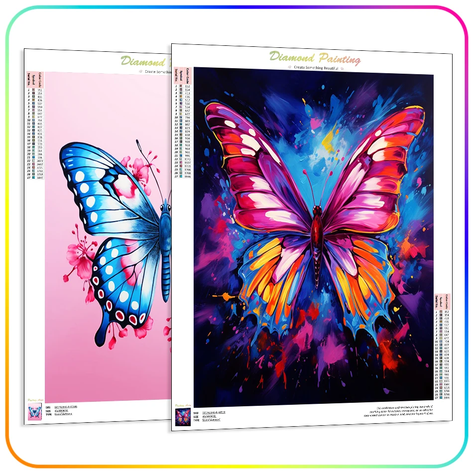 

RUOPOTY-Diamond Painting Kit Completo Butterfly For Beginner Embroidery Stitch Products Rhinestones Drill Kits Wall Decororation