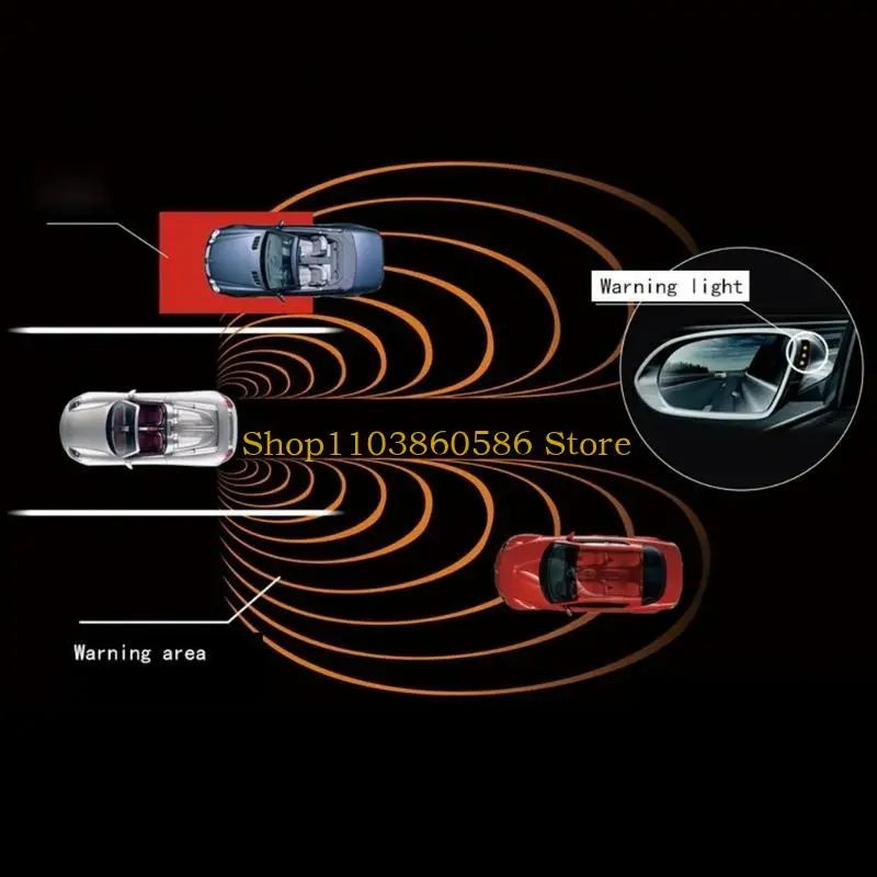 242A Universal Blind Spots Detection System Car WaveRadar Horizontal Vertical Driving Assistance Reversing Change Lane Sensor