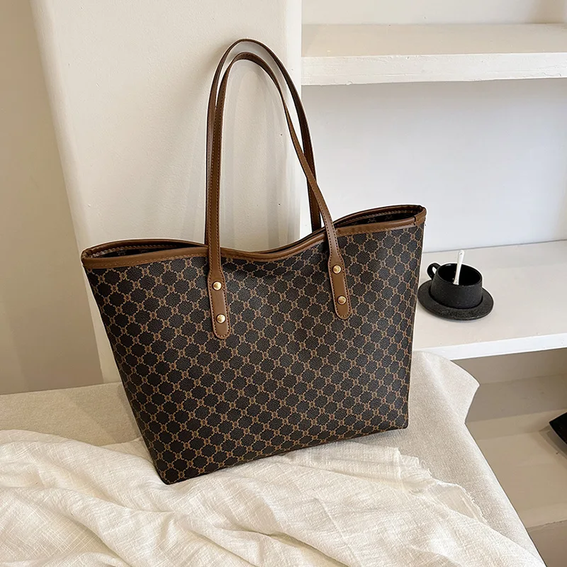 High End High-capacity Bag For Women, New Trendy Tote Bag, Versatile Commuting Texture Portable Shoulder Bag