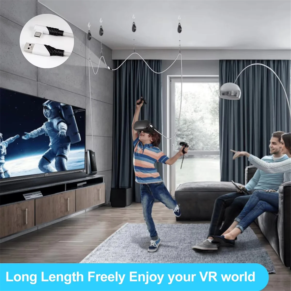 슈퍼 핫 타입 C VR 링크 케이블 USB C 데이터 케이블 오큘러스 퀘스트 1/2용