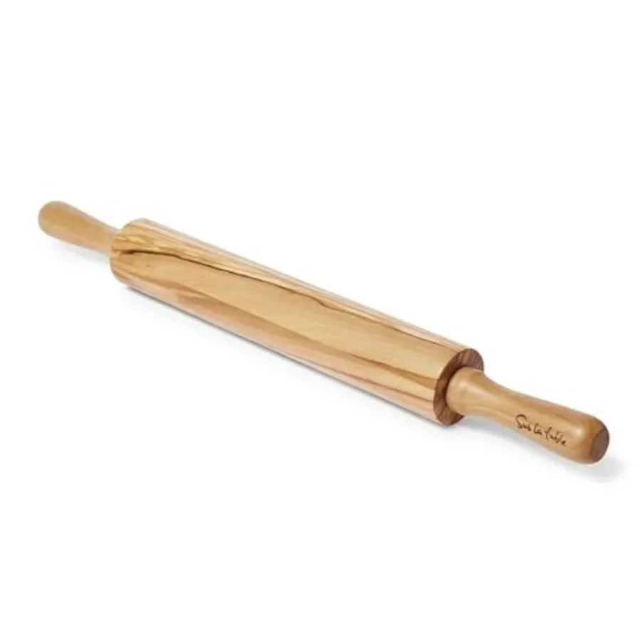

Olivewood Rolling Pin with Handles, 20", Tan