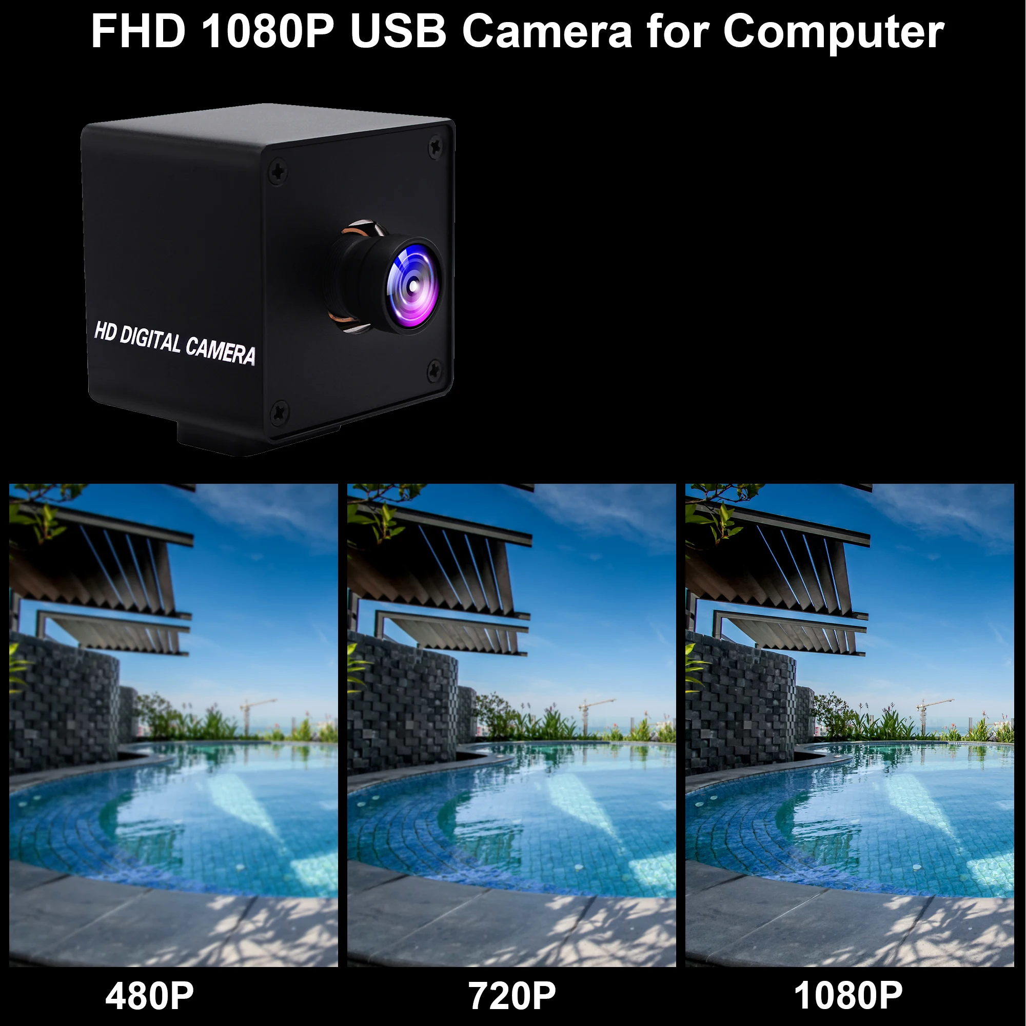 1080P Webcam High Speed MJPEG 60fps/120fps/260fps Web Camera CMOS OV4689 UVC OTG CMOS OV4689 Video CCTV Industrial Mini Camera